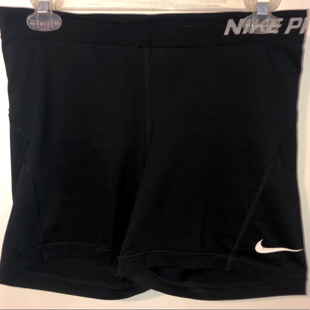 Nike Pro Black and White Athletic Shorts